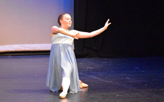 lyrical dancer performing at a dance recital